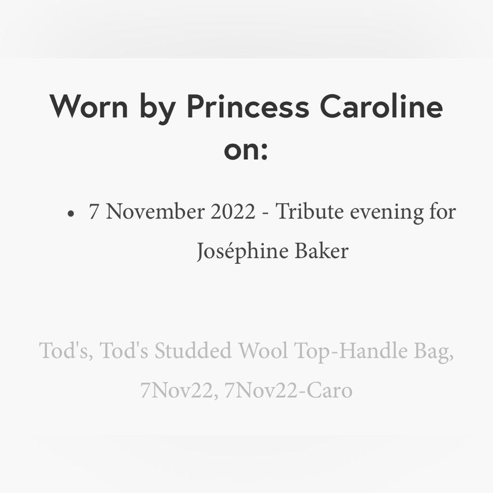 Tod’s WOOL Studded Top-Handle Bag WORN BY PRINCESS CAROLINE in 2022 - Picture 2 of 12